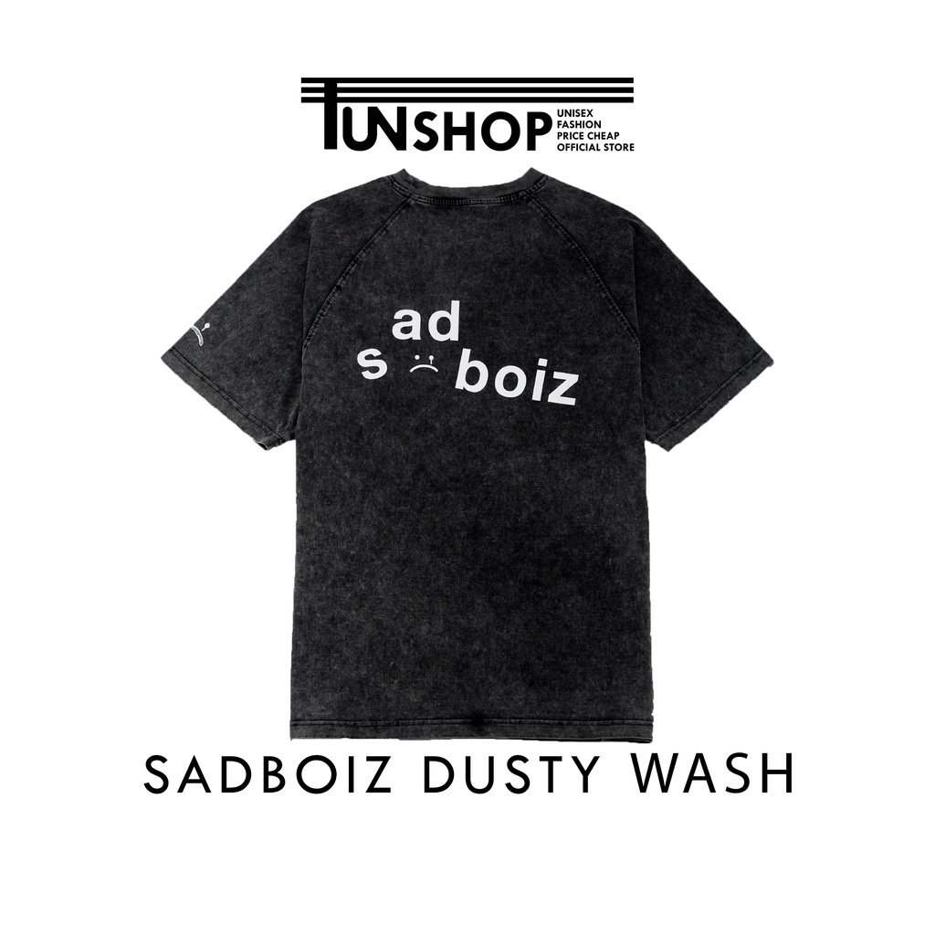 Áo Thun SADBOIZ Xám Dusty Signature Wash Unisex Nam Nữ , Tee Sad Boiz Full Tag Sadboizaintcry TUN SHOP