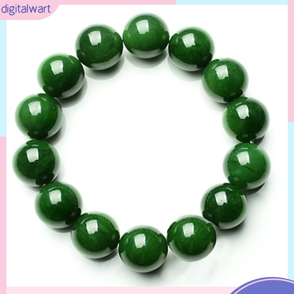 Vòng tay co giãn màu xanh ngọc bích kích thước 10mm