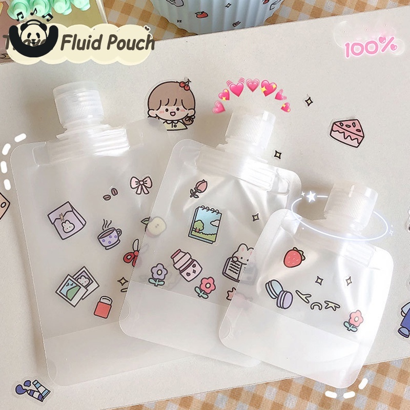 Túi Rỗng Trong Suốt Dạng Bóp Đựng Mỹ Phẩm / Dầu Gội / Kem Mặt CFH Mang Đi Du Lịch Tiện Lợi