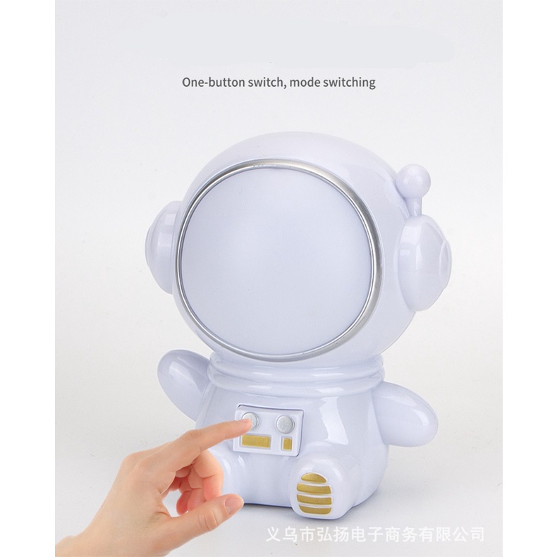 [Hàng mới về] Đèn bàn Sạc phi hành gia Chiếu sáng thay đổi màu sắc Bảo vệ mắt - Đèn ngủ điều chỉnh mức độ Sáng