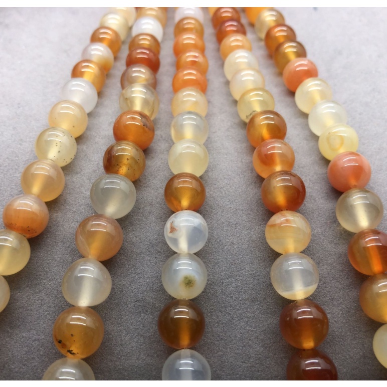 Chuỗi Hạt Đá Mã Não Nhiều Màu Kích Thước 6/8/10mm Dùng Làm Trang Sức Thủ Công