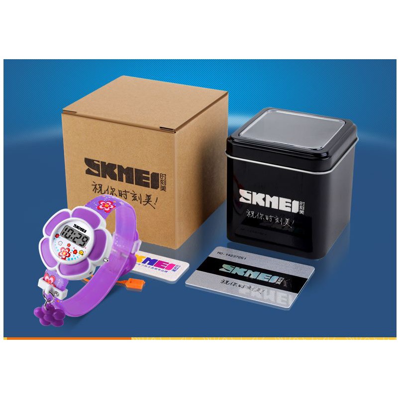 Đồng hồ điện tử cho bé gái Skmei DBT619 mặt hoa siêu dễ thương | BigBuy360 - bigbuy360.vn