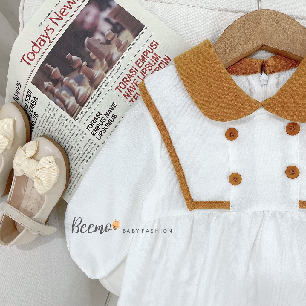 Váy bé gái xinh xắn, dễ thương, đầm thuỷ thủ phối cổ sành điệu cho bé