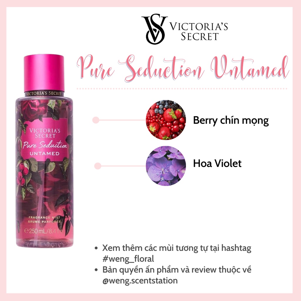 Xịt thơm toàn thân Victoria's Secret mùi Pure Seduction Untamed