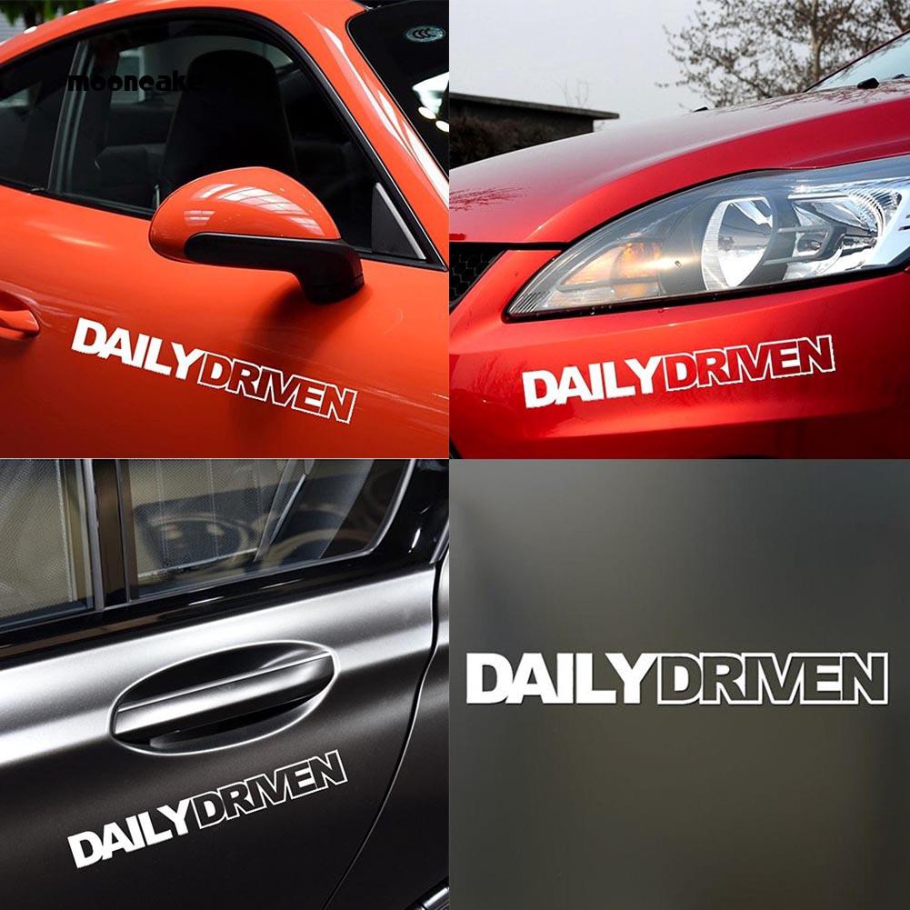 ☼Bánh Trung Thu☼Miếng Dán Phản Quang In Chữ Daily Driven Trang Trí Thân Xe Hơi / Xe Tải