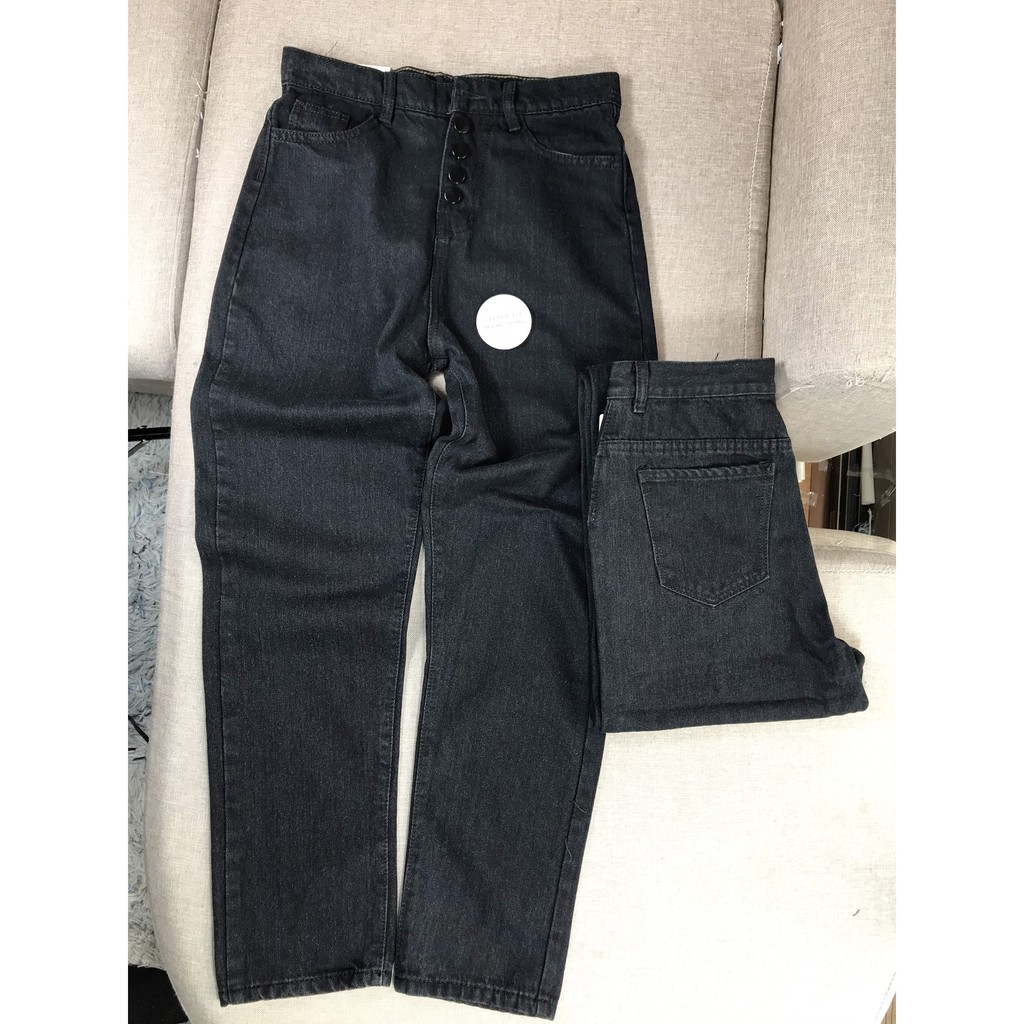 QUẦN JEAN BAGGY NỮ CẠP CAO QUẢNG CHÂU CÁ TÍNH -MÀU ĐEN | BigBuy360 - bigbuy360.vn
