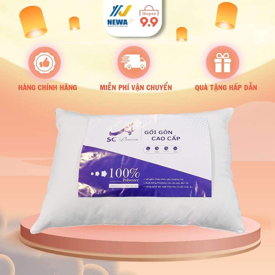 Gối Kê,Gối Ôm Gòn Hạt Cao Cấp Premium ASC