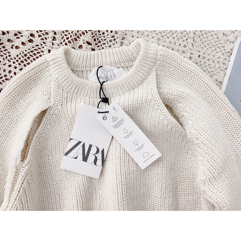 Áo len bé gái dáng croptop Z@r@ hở vai A76