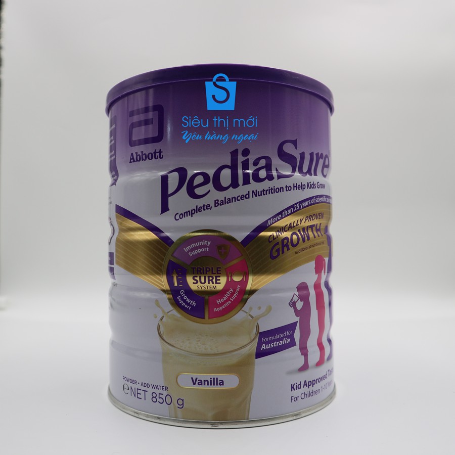 [Date mới ] SỮA PEDIASURE ÚC VANILLA 850G