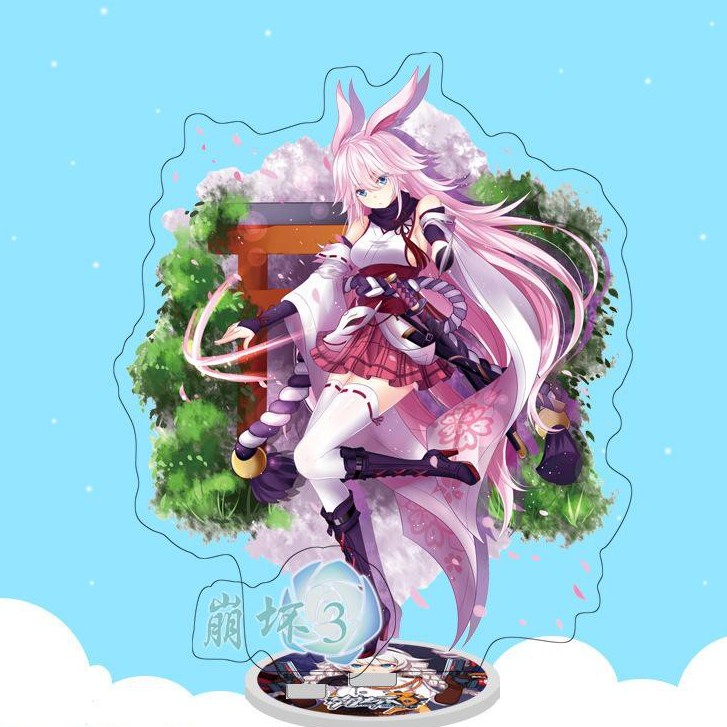 Mô hình standee Honkai Impact 3 mica trưng bày in hình anime chibi