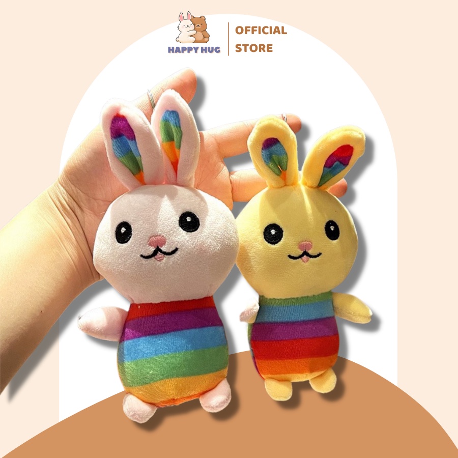 Móc khóa thú bông bằng nhung cao cấp, đồ chơi nhồi bông - Happy Hug