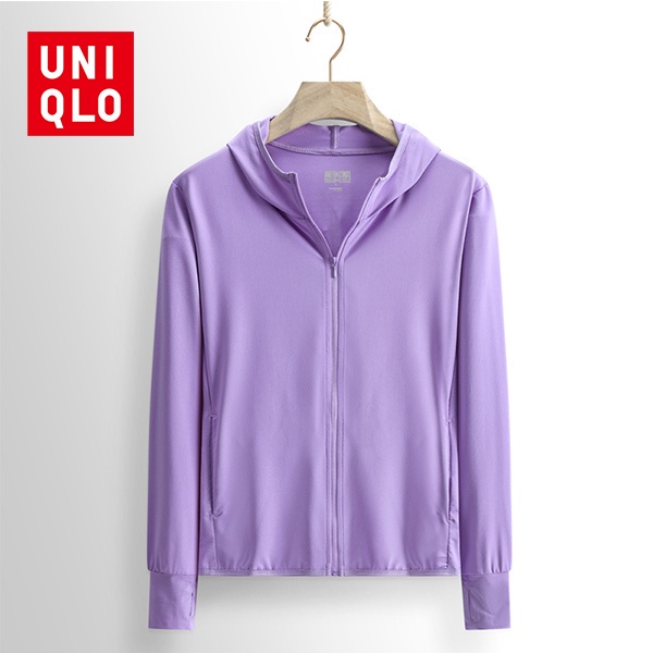 Uniqlo Áo Khoác Chống Tia Cực TímUf50 + Chất Liệu Co Giãn Cao Thời Trang Cho Nữ