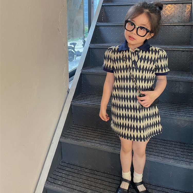 Aiyaya quần áo bé gái váy cotton tinh khiết cho bé gái váy polo phong cách hàn quốc