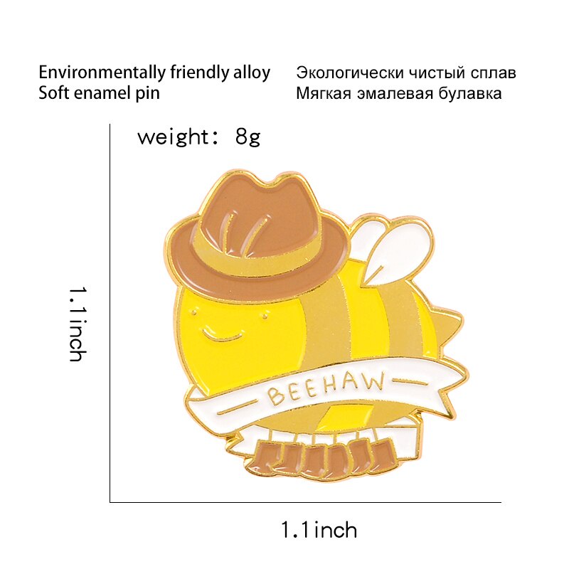 Ghim cài áo hoạ tiết chú ong hoạt hình dễ thương