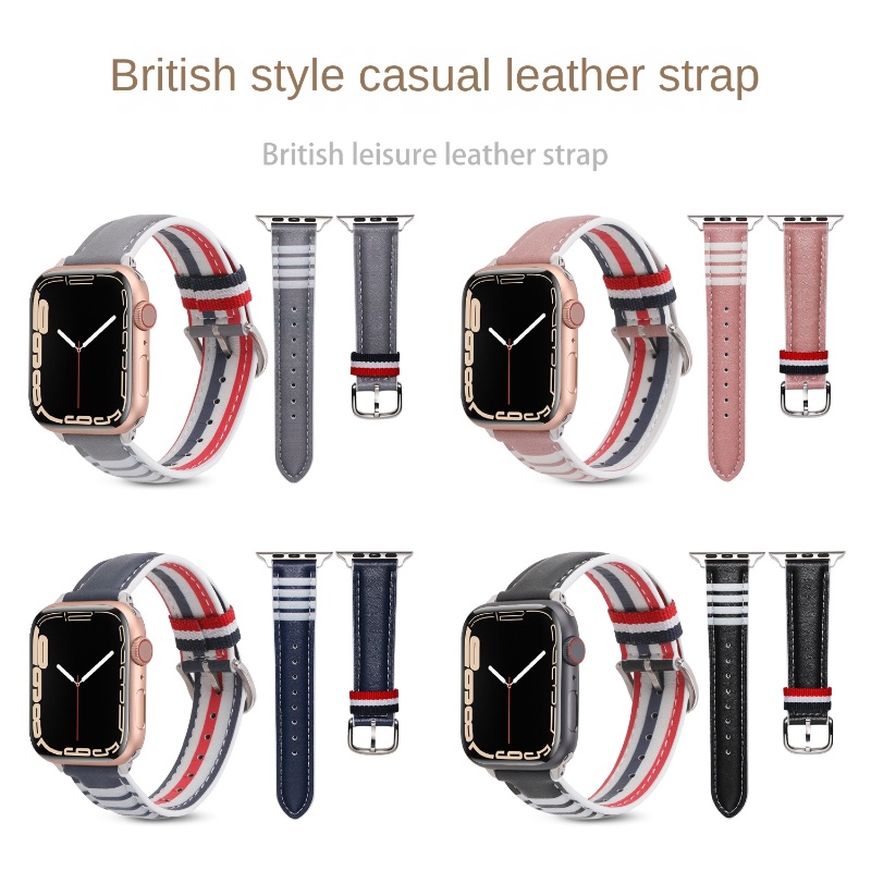 Dây Đeo Bằng Da Thật Cho Đồng Hồ Apple watch 49mm 45 41mm 40mm 44mm 38 mm42mm 44 mm 8 Pro 8 7 6 5 4 3 se