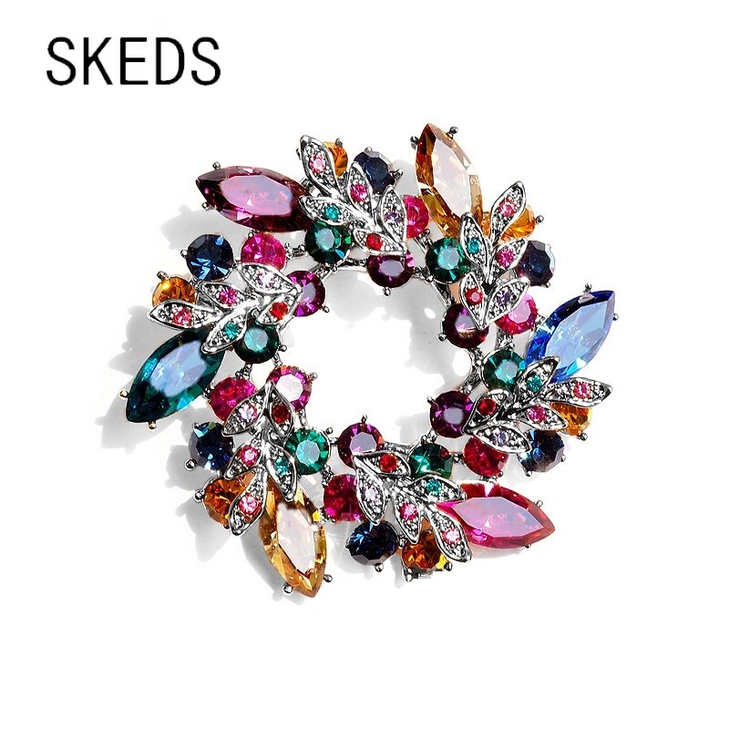 (MớI) Ghim GàI ÁO HìNh Hoa ĐíNh Đá Thanh LịCh