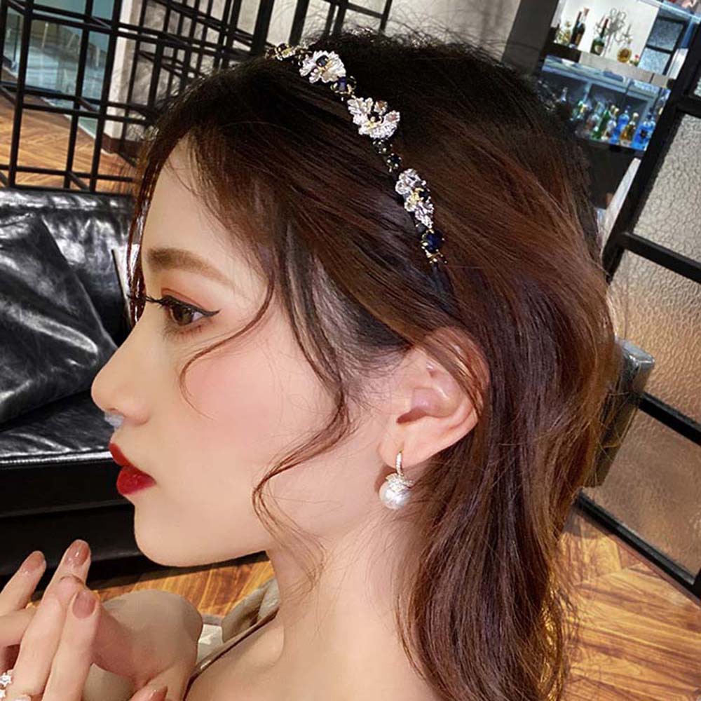Băng Đô Cài Tóc Bằng Hợp Kim Co Giãn Hình Lá Nhiều Màu Sắc Phong Cách Hàn Quốc Cho Nữ