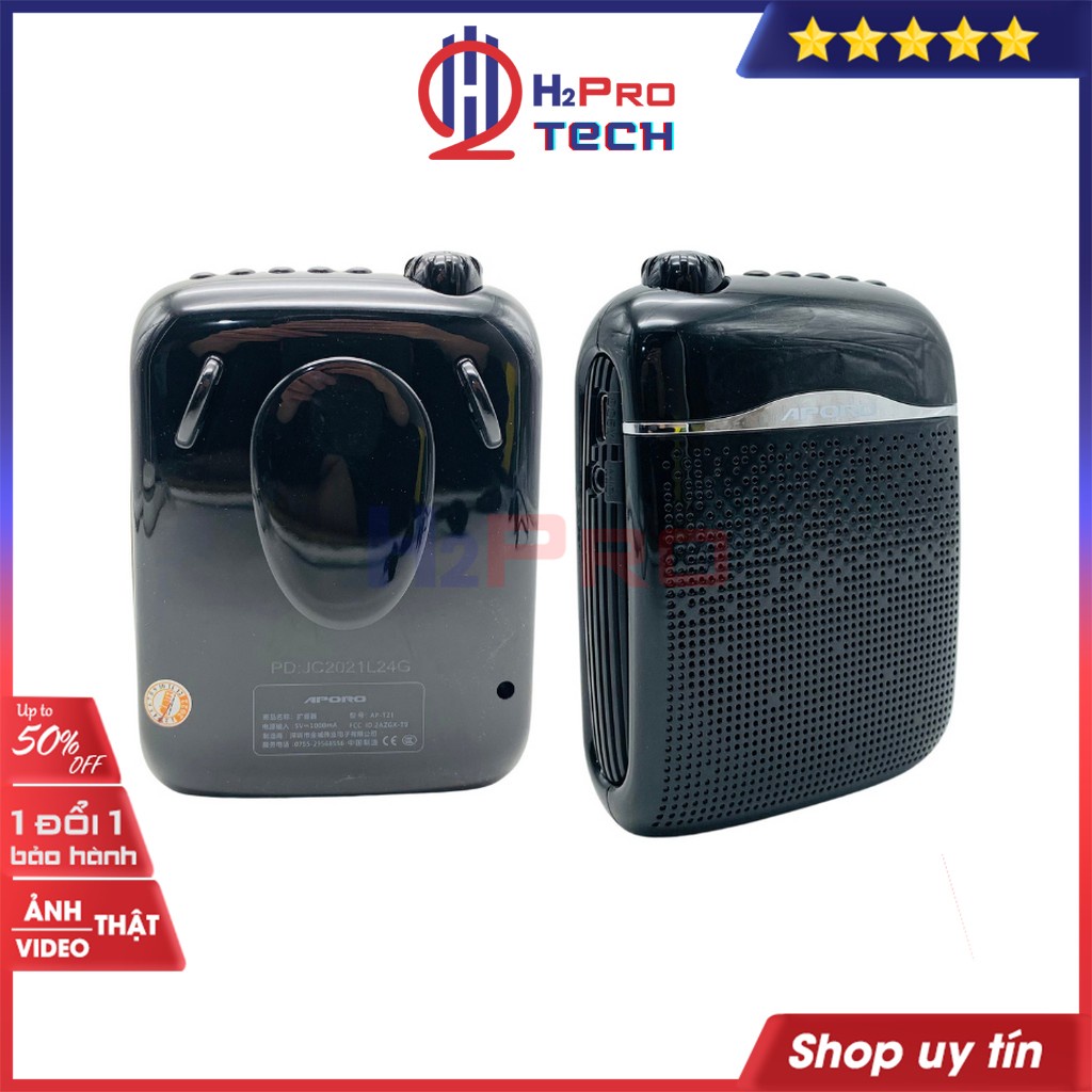 Máy Trợ Giảng Không Dây 2.4G, Loa Trợ Giảng Aporo T21 20W Có Dây, Cao Cấp Bluetooth 5.0, Usb-Thẻ Nhớ, Đài Fm-H2Pro Tech