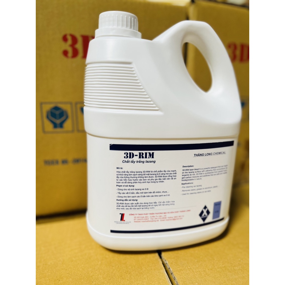 Dung dịch tẩy ố Lazang mâm vành ô tô 3D-RIM Can 4 lit
