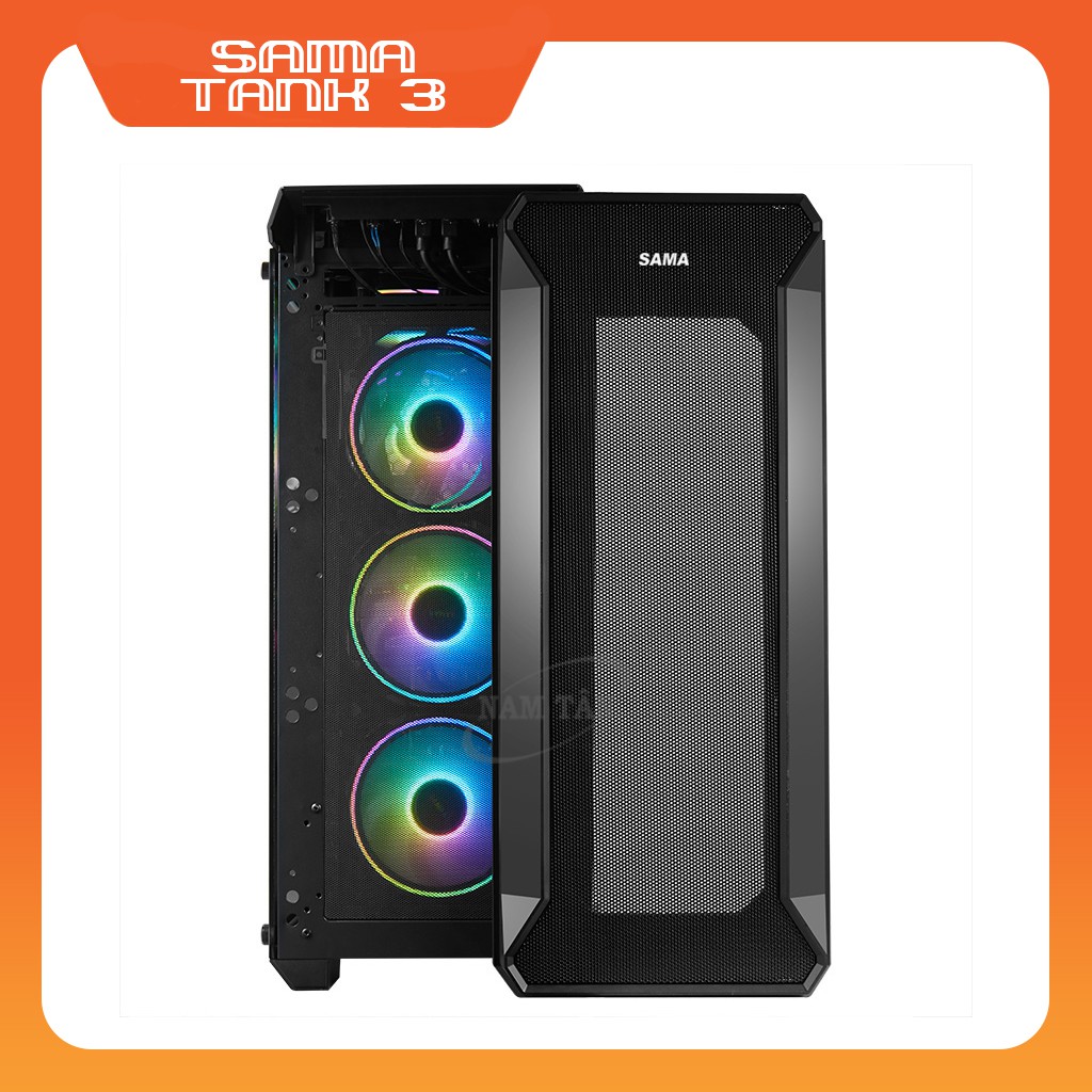 [Chính Hãng] Vỏ case máy tính FULL SIZE ATX SAMA TANK 3 ( Kèm Red led 33 bóng) (Tặng kèm bàn di chuột) | BigBuy360 - bigbuy360.vn