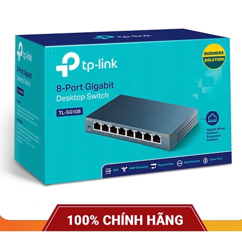 Bộ chia mạng/Switch 8 cổng RJ45 10/100/1000Mbps TP-Link LS108G Gigabit