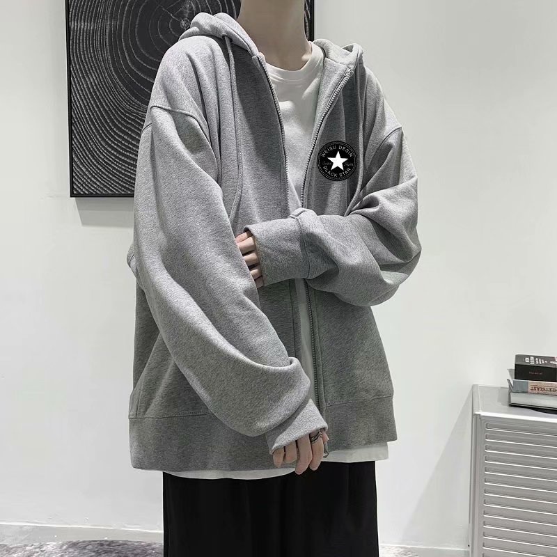 Áo khoác nỉ 🌸 Áo Khoác Bóng Chày Thời Trang Nam Phong Cách Hàn Quốc -Zipper in họa tiết
