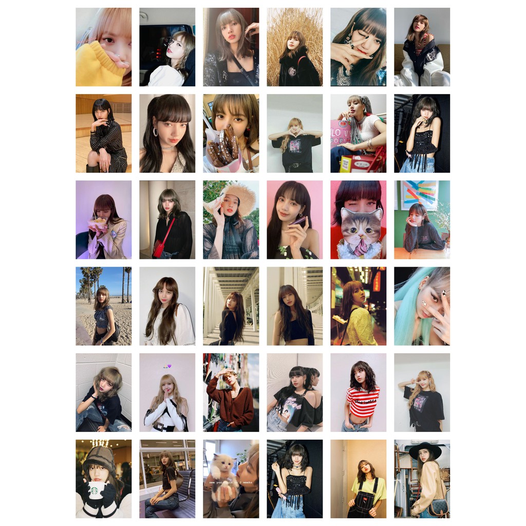Lomo card 99 ảnh thành viên BLACKPINK Lisa - Instagram selca