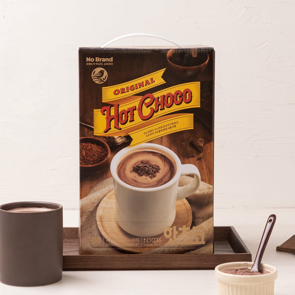 Hộp 100 Gói Bột Cacao Pha Sẵn Hot Chocolate No Brand 2kg - Emart VN