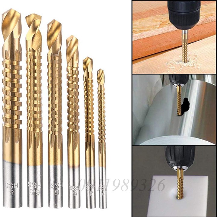 Bộ 6 mũi khoan cưa khoét xẻ rãnh đa năng