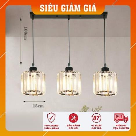 Đèn Thả Trần - Đèn Thả Bàn Ăn MINA Pha Lê Trang Trí Hiện Đại - kèm bóng LED và đế ốp trần