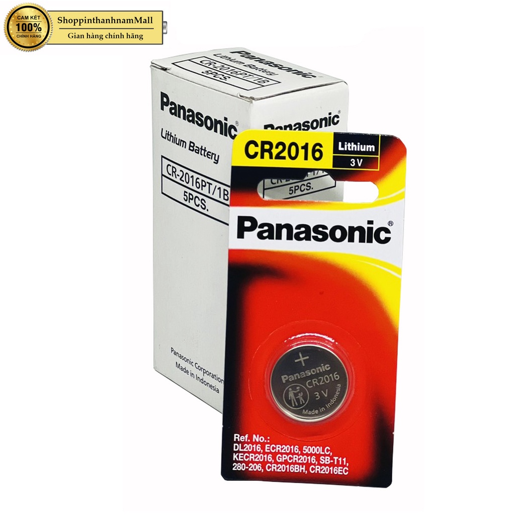 Pin CR2016 Panasonic cao cấp vỉ 1 viên chính hãng