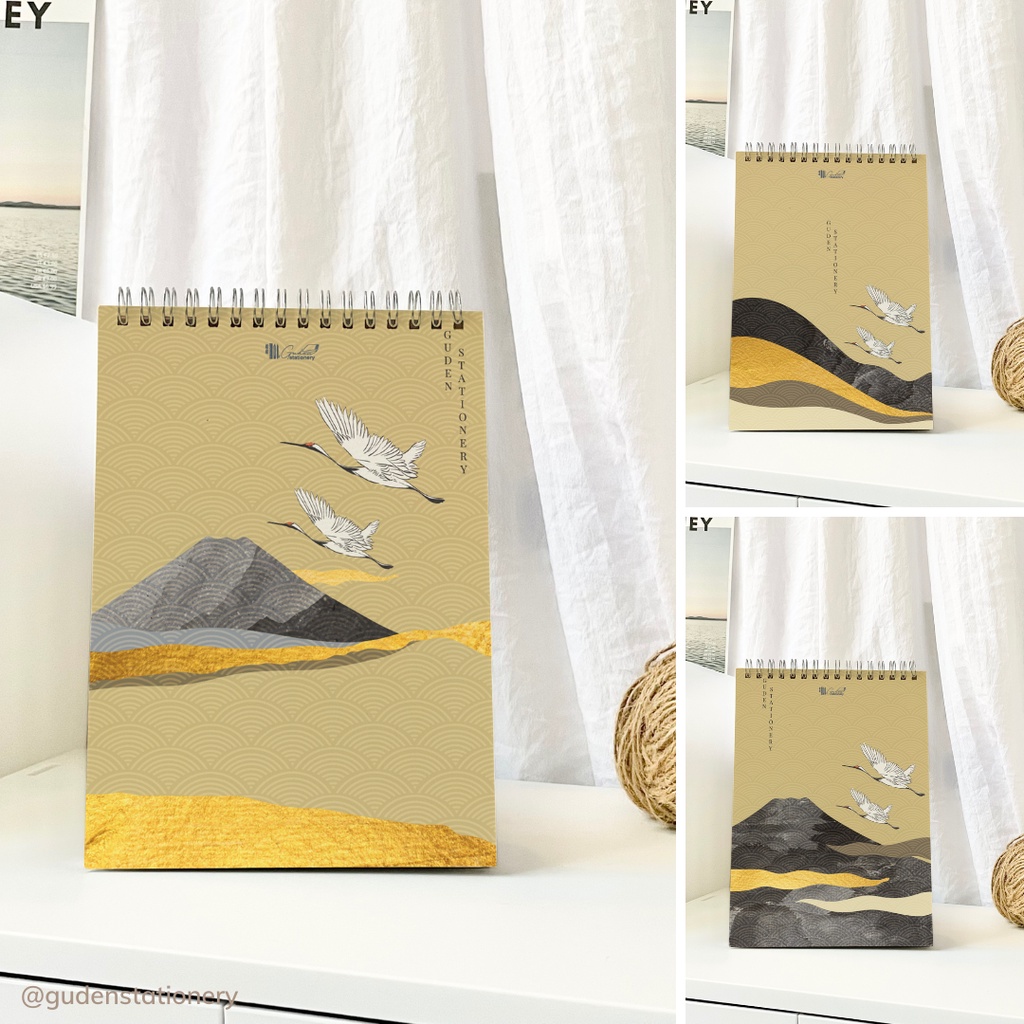 Sổ tay cỡ A5 sóng Nhật Bản ver5 120 trang_Guden Stationery