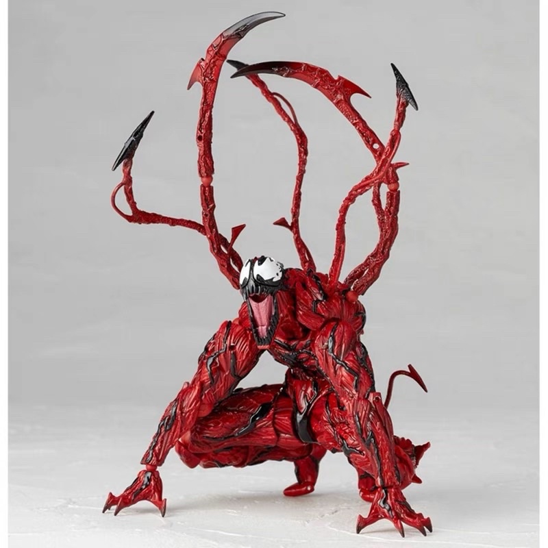 [RẺ NHẤT SHOPEE] Mô Hình Carnage Red Venom Revoltech Full Box-Mô Hình Carnage Red Venom Có Khớp Cử Động