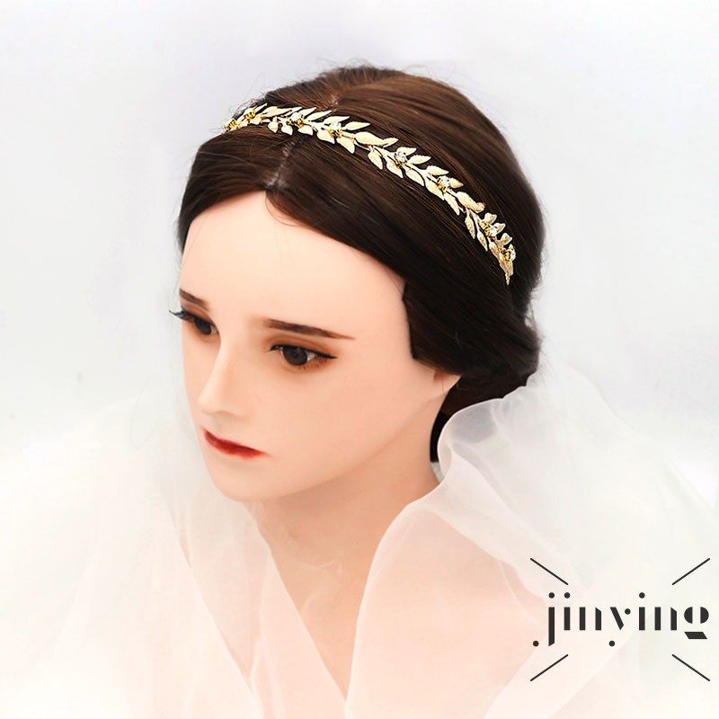 GETNOIVAS Vòng Hoa Đính Đá Phụ Kiện Trang Trí Tóc Cho Cô Dâu