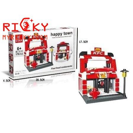 Bộ lego lắp ráp cửa hàng Gà Rán KFC