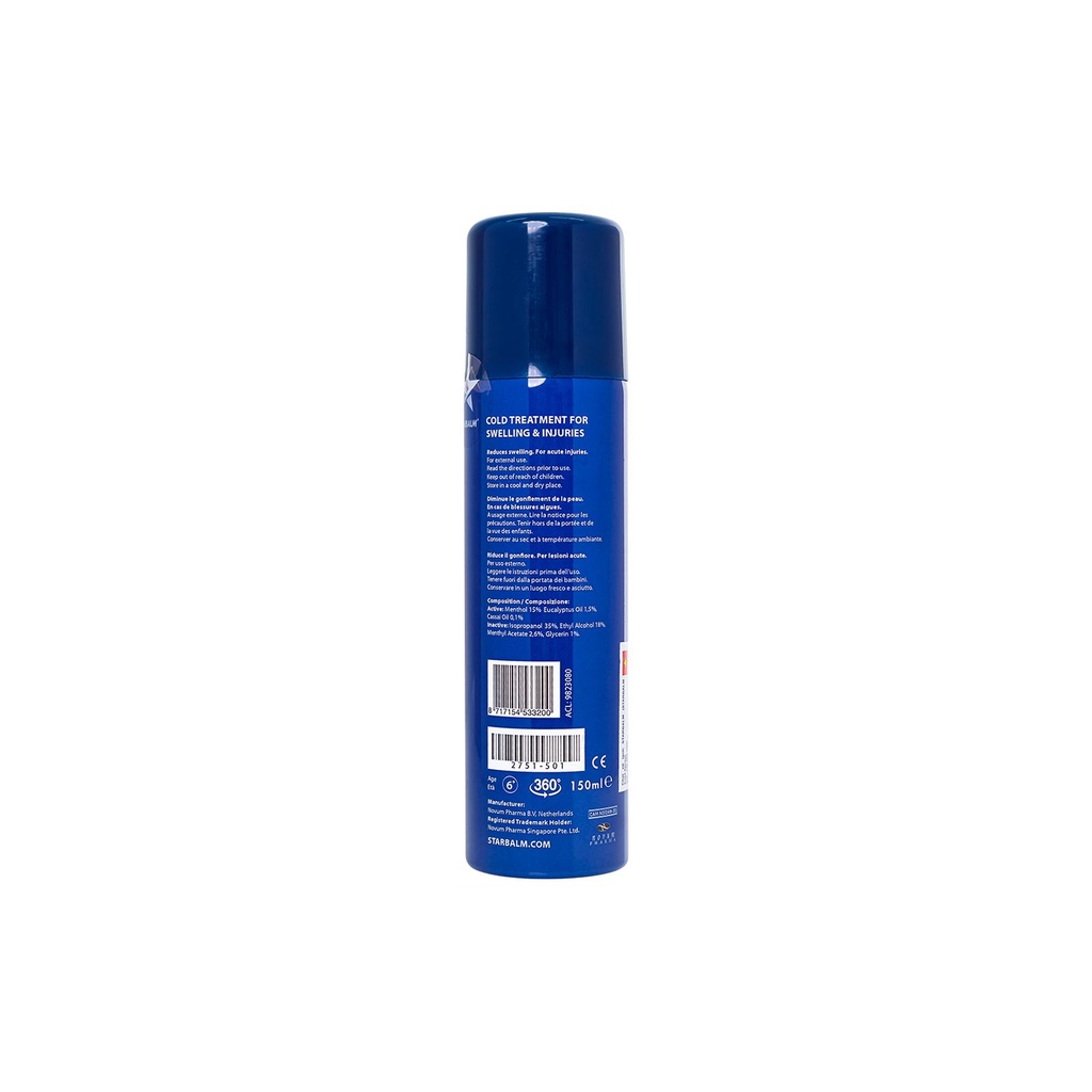 Chai xịt lạnh STARBALM 150m - Xịt giảm đau nhanh các chấn thương trong thể thao