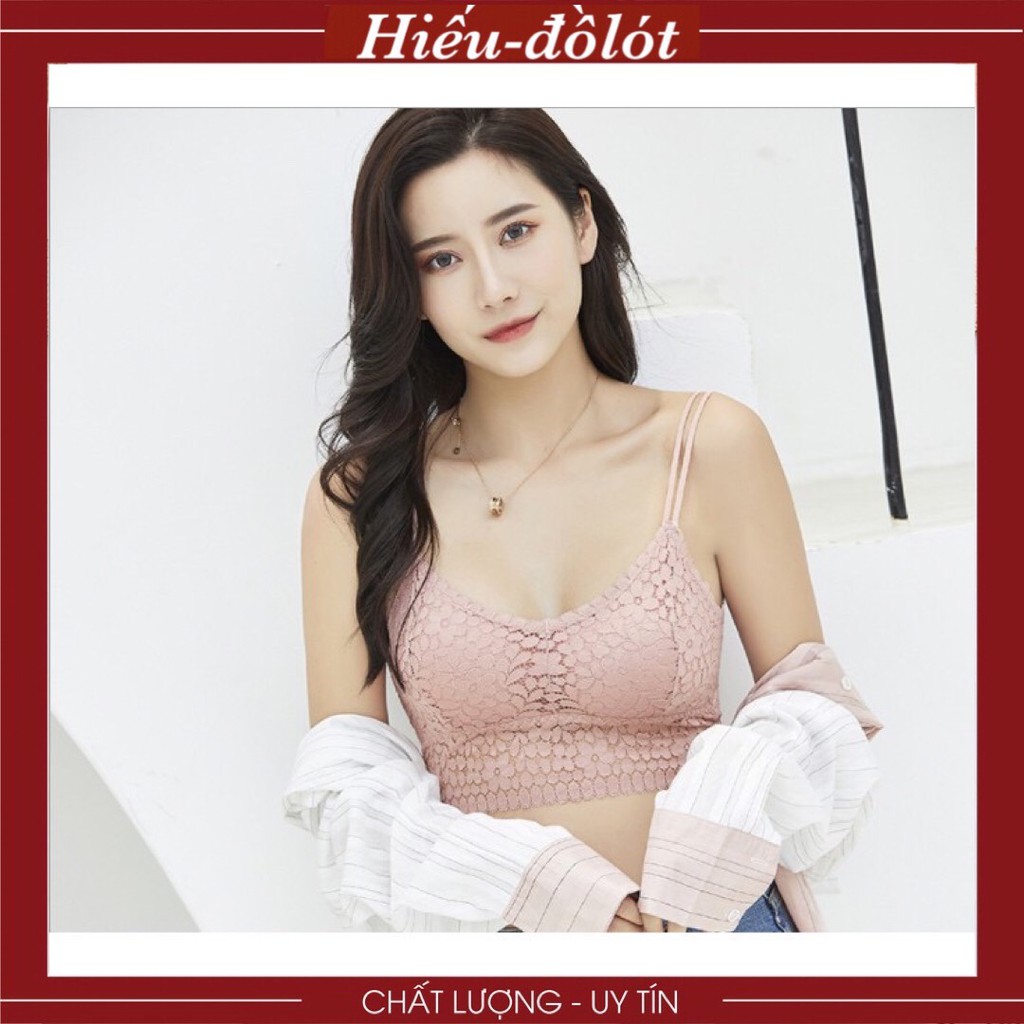 Áo Lót Nữ Ren Hoa Dây Kép Đệm Bàn Tay Nâng Ngực Chất Mềm Thoải Mái Hieu Store24h - 8812