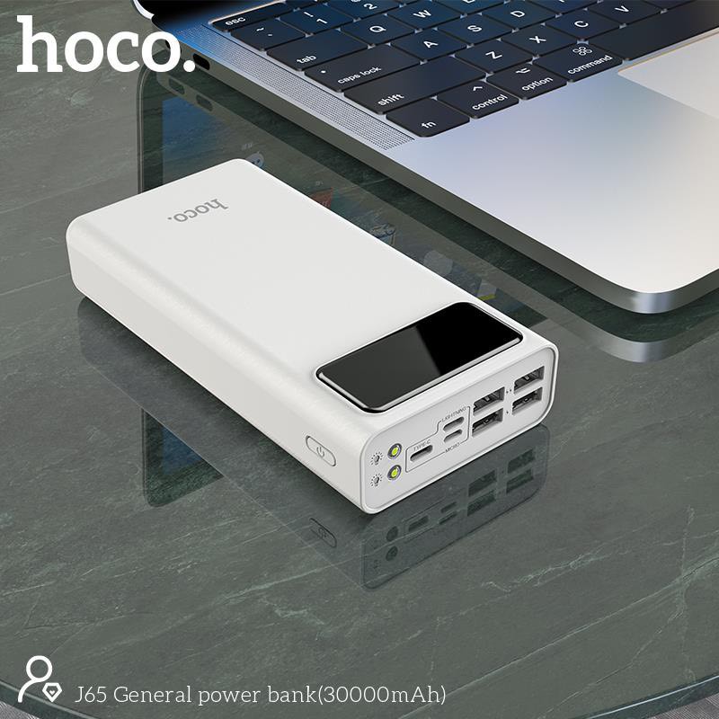 PIN SẠC DỰ PHÒNG HOCO J65 30.000mAh SẠC NHANH 4 CỔNG USB - HIỂN THỊ PIN LED - CHÍNH HÃN