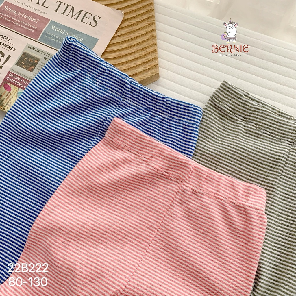 Bộ kẻ cổ lọ unisex cho bé, bộ thun dài tay cao cổ cotton thu đông cho bé