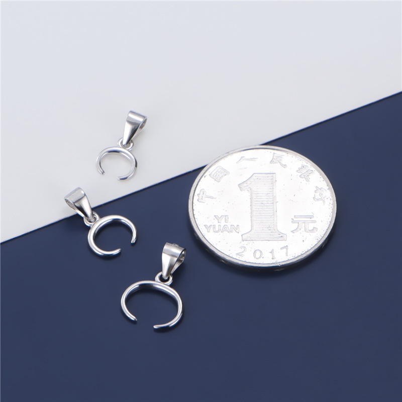 Mặt Dây Chuyền Tròn Bằng Bạc 925 Mạ Vàng / Bạc Làm Thủ Công DIY