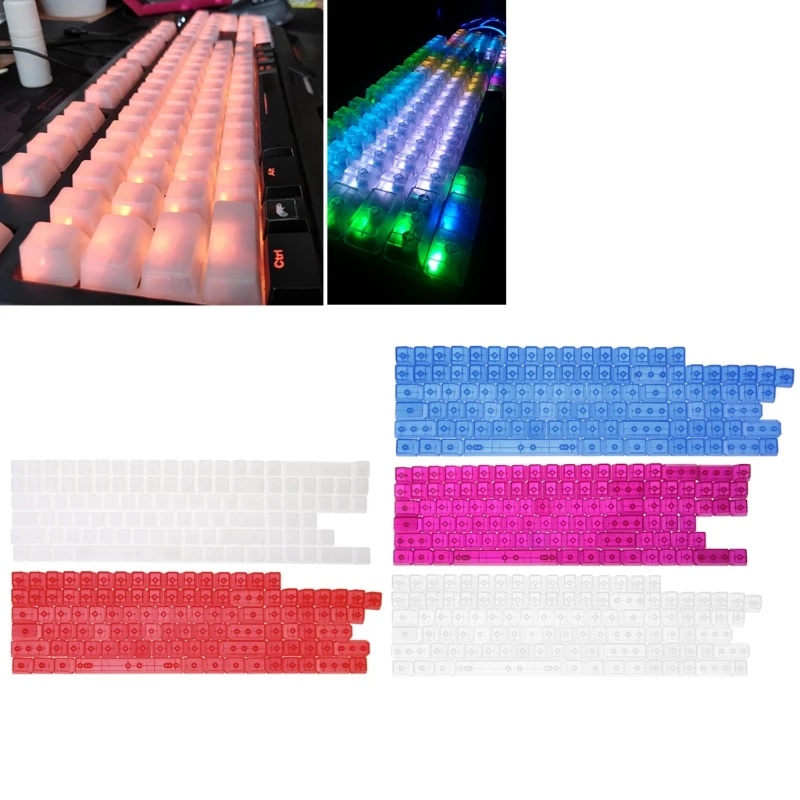 Bàn Phím Cơ 104 Phím OEM Không Cần Chạm Đèn RGB Trong Suốt Chất Lượng Cao