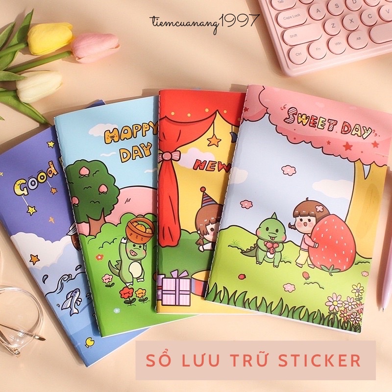 Sổ chiết lưu trữ sticker washi size A5