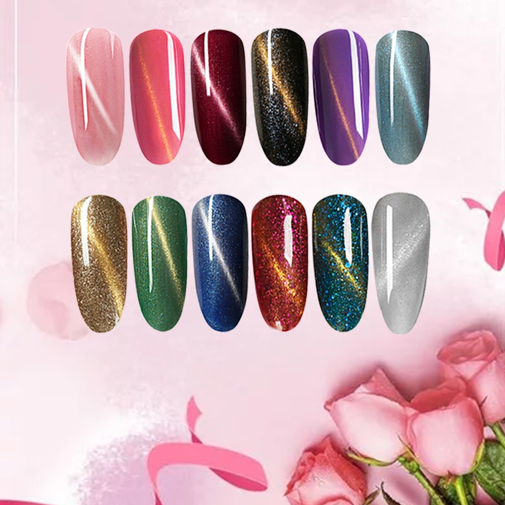 Sơn mắt mèo sơn gel cao cấp mắt mèo ánh kim hút nam châm  chai 8.3ml sơn móng tay chuẩn màu ok