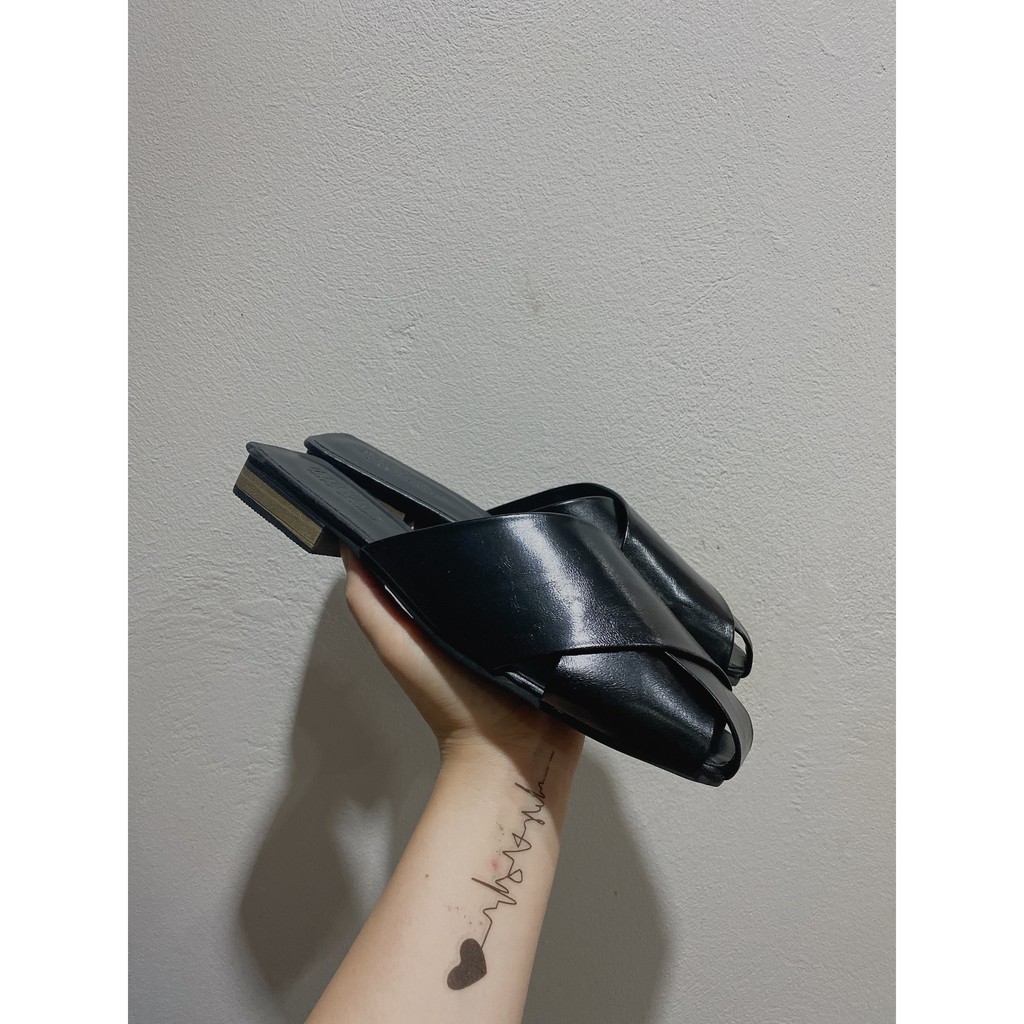 Sục đan chéo da mềm đế cao 2cm mã 1529
