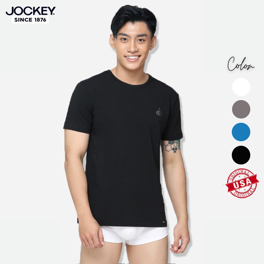 Áo Thun Nam Jockey Cotton Compact In Haft Boy Thoáng Khí Co Giãn - J7339
