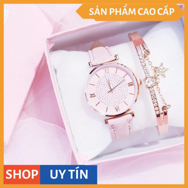 ĐỒNG HỒ NỮ MISTIAN DÂY DA MẶT ĐÍNH HẠT SIÊU ĐẸP - HOT TREND 2021 [HÀNG CAO CẤP]