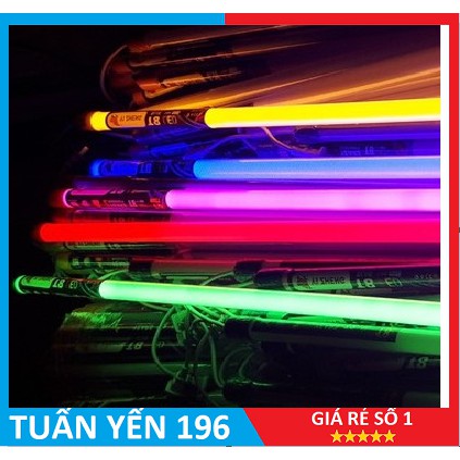 Đèn led tuýp 1m2 nhiều màu có phích cắm không cần máng