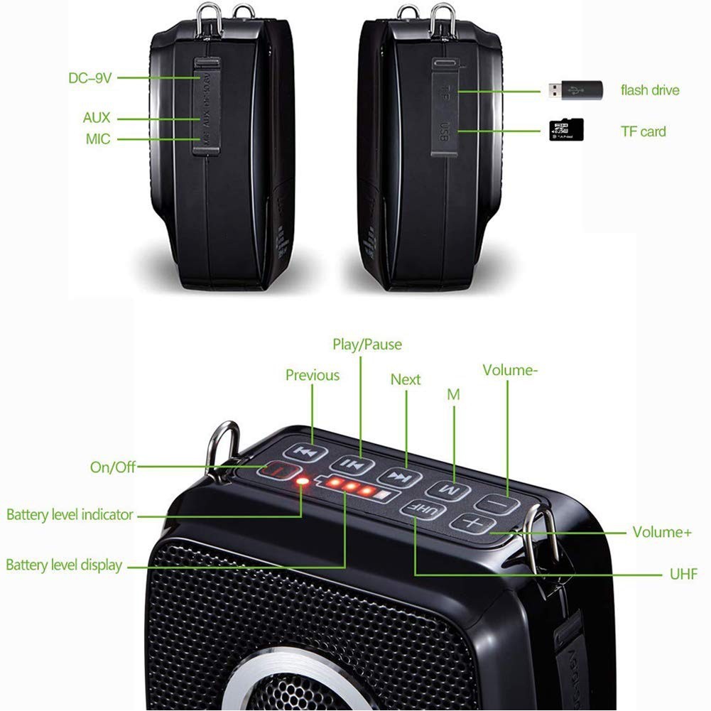 Máy trợ giảng không dây Shidu S92 Hỗ trợ Bluetooth 4.1