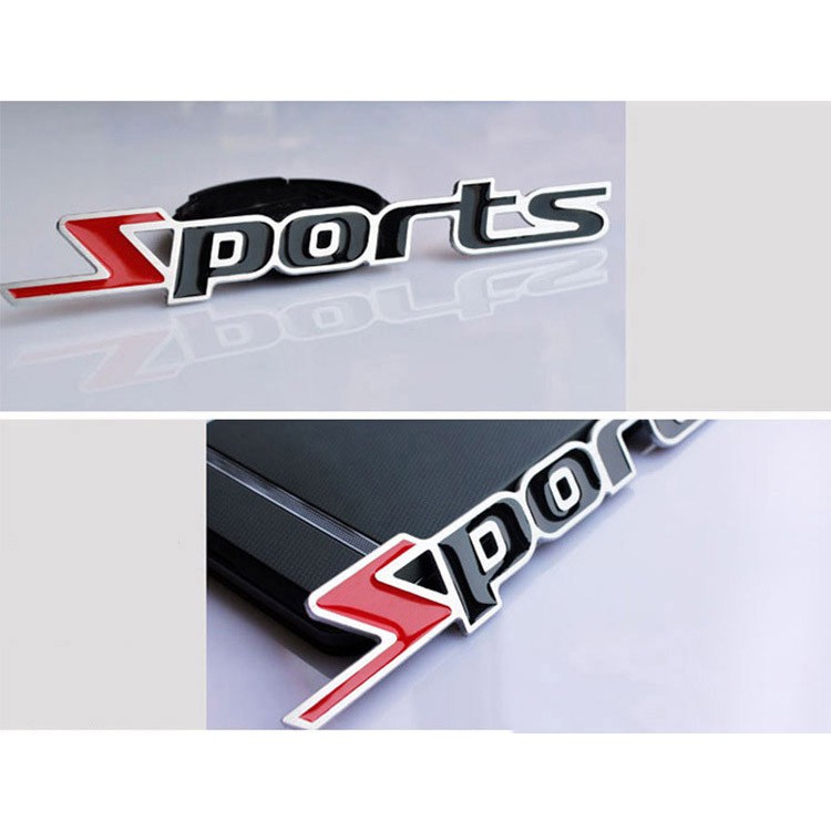 Decal Tem Chữ Kim Loại Sport Dán Trang Trí ô Tô (mẫu 1) MS-35