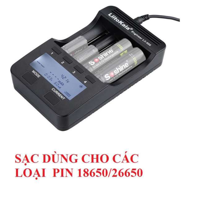 Bộ Sạc Và Test Pin Đa Năng Liitokala Lii-500 (không kèm nguồn )